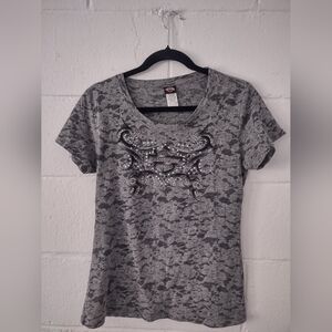 Women's Harley-Davidson Lace Tribe Grey/black with Rhinestones